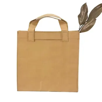 Custom Waterproof Kraft paper Shopping Tote