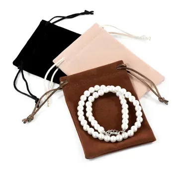 Velvet Logo Drawstring Gift Pouch