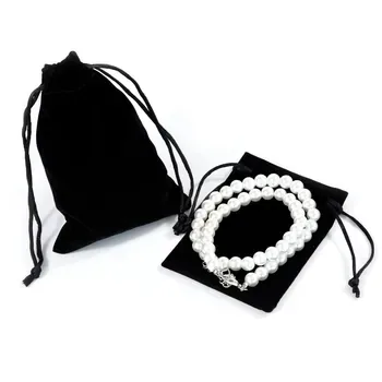 Velvet Logo Drawstring Gift Pouch