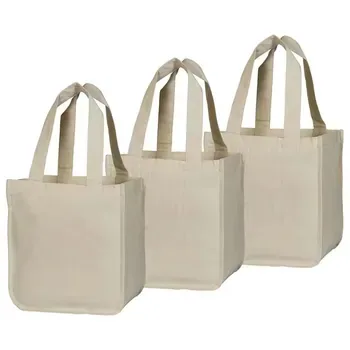 Cotton Grocery Organizer with Multiple Pockets