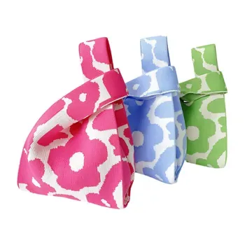 Custom Floral-Print Polyester Shopping Tote