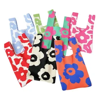 Custom Floral-Print Polyester Shopping Tote