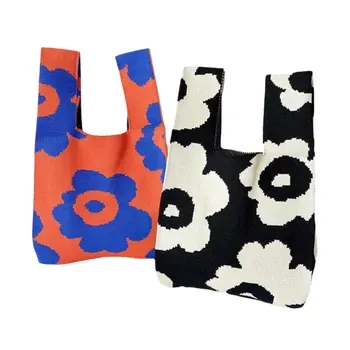 Custom Floral-Print Polyester Shopping Tote