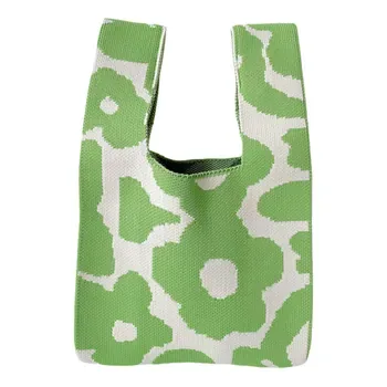 Custom Floral-Print Polyester Shopping Tote