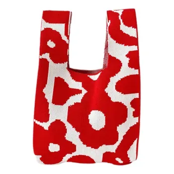 Custom Floral-Print Polyester Shopping Tote