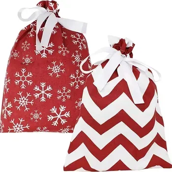 Christmas Canvas Drawstring Gift Bag