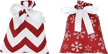 Christmas Canvas Drawstring Gift Bag