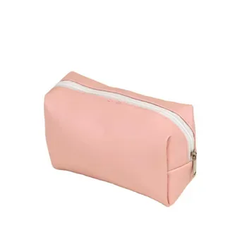 Custom Water-Resistant Zippered PU Makeup Pouch