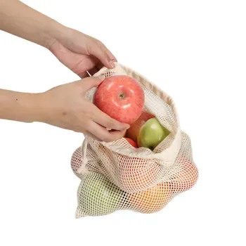 Custom Mesh Drawstring Cotton Produce Bag 20231129c3