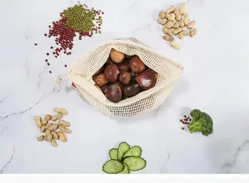 Custom Mesh Drawstring Cotton Produce Bag 20231129c3