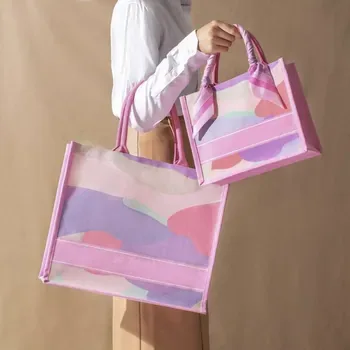 Custom Jute Shopping Tote ZG20210809M2