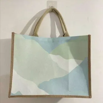 Custom Jute Shopping Tote ZG20210809M2