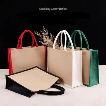 Custom Jute Shopping Tote ZG20210809M2
