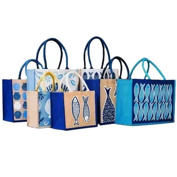 Custom Jute Shopping Tote ZG20210809M2