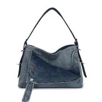 Custom Denim Shopping Bag ZG20250419A1