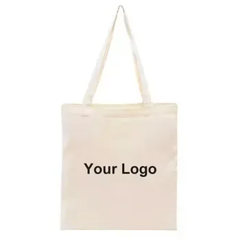 Custom Black Cotton Canvas Grocery Tote