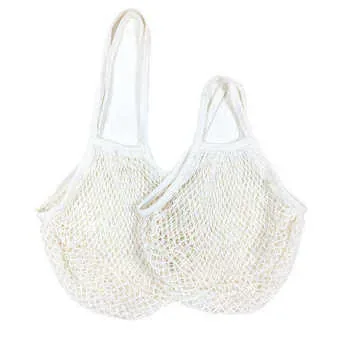 Custom Mesh Natural Cotton Produce Bag