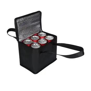 Non-Woven Six-Can Zipper Cooler Tote