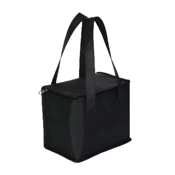 Non-Woven Six-Can Zipper Cooler Tote