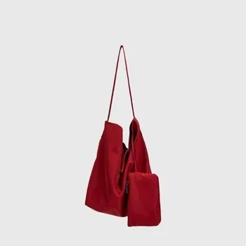 Custom Red Canvas Shopping Bag ZG20250626A7