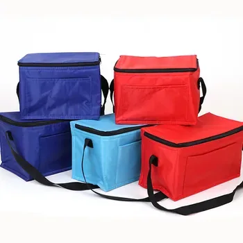 Custom Leakproof Polyester Lunch Cooler Bag with Front Pocket