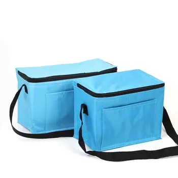Custom Leakproof Polyester Lunch Cooler Bag with Front Pocket