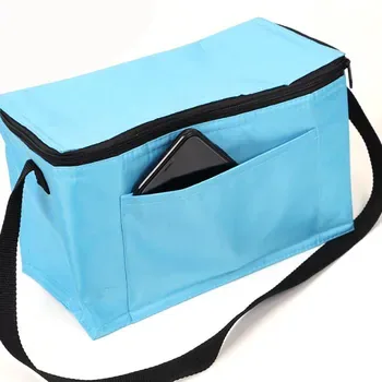Custom Leakproof Polyester Lunch Cooler Bag with Front Pocket