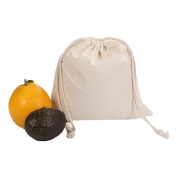 Cotton Canvas Rice Storage Drawstring Bag