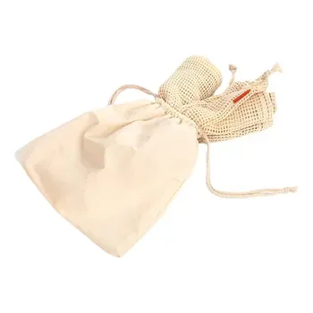 Cotton Canvas Rice Storage Drawstring Bag