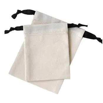 Natural Canvas String Pouch 17x20.5cm