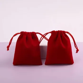 Custom Drawstring Velvet Makeup Pouch
