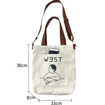 Custom Cotton Canvas Crossbody Bag ZG20210315M3