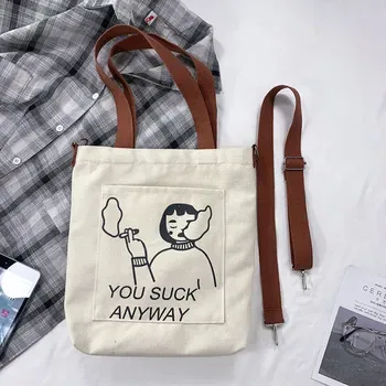 Custom Cotton Canvas Crossbody Bag ZG20210315M3