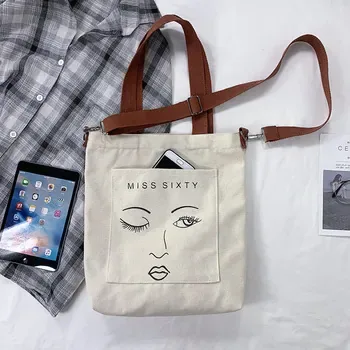Custom Cotton Canvas Crossbody Bag ZG20210315M3