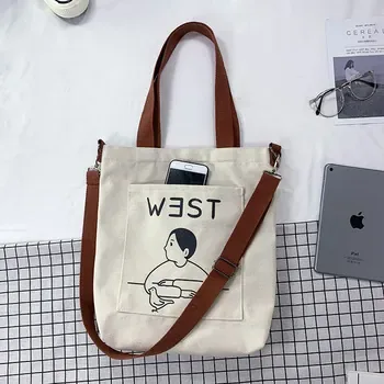 Custom Cotton Canvas Crossbody Bag ZG20210315M3