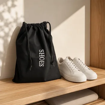 8oz Poly-Cotton Drawstring Shoe Bag
