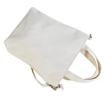 Cotton Canvas Messenger Beach Shopping Bag