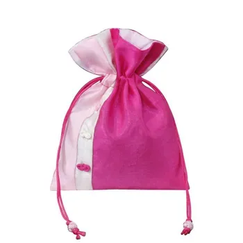 Colorful Silk Drawstring Gift Bag