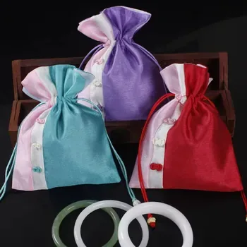 Colorful Silk Drawstring Gift Bag