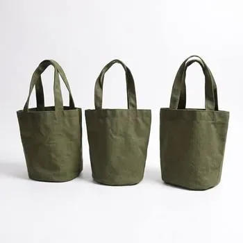 Small Gusset Cotton Canvas Grocery Tote