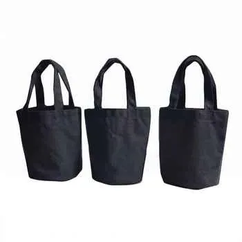 Small Gusset Cotton Canvas Grocery Tote