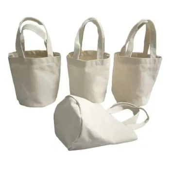 Small Gusset Cotton Canvas Grocery Tote
