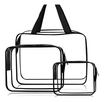 Custom Clear Zippered PVC Makeup Pouch