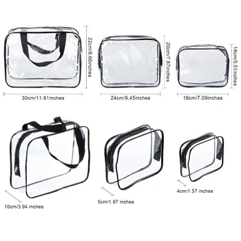 Custom Clear Zippered PVC Makeup Pouch