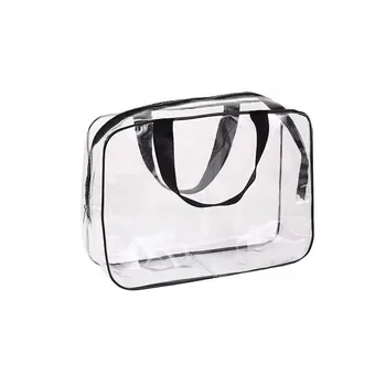 Custom Clear Zippered PVC Makeup Pouch