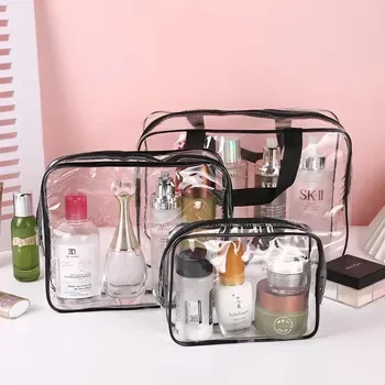 Custom Clear Zippered PVC Makeup Pouch