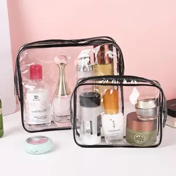 Custom Clear Zippered PVC Makeup Pouch