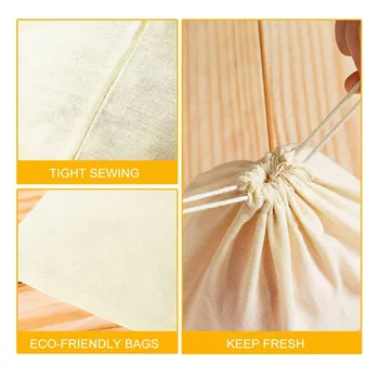Cotton Muslin Drawstring Dust Packaging Bag