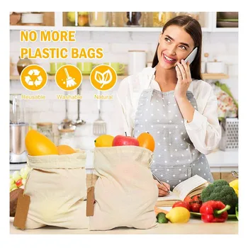 Cotton Muslin Drawstring Dust Packaging Bag
