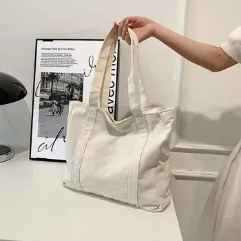 Thick Cotton Canvas Beach Shopping Tote